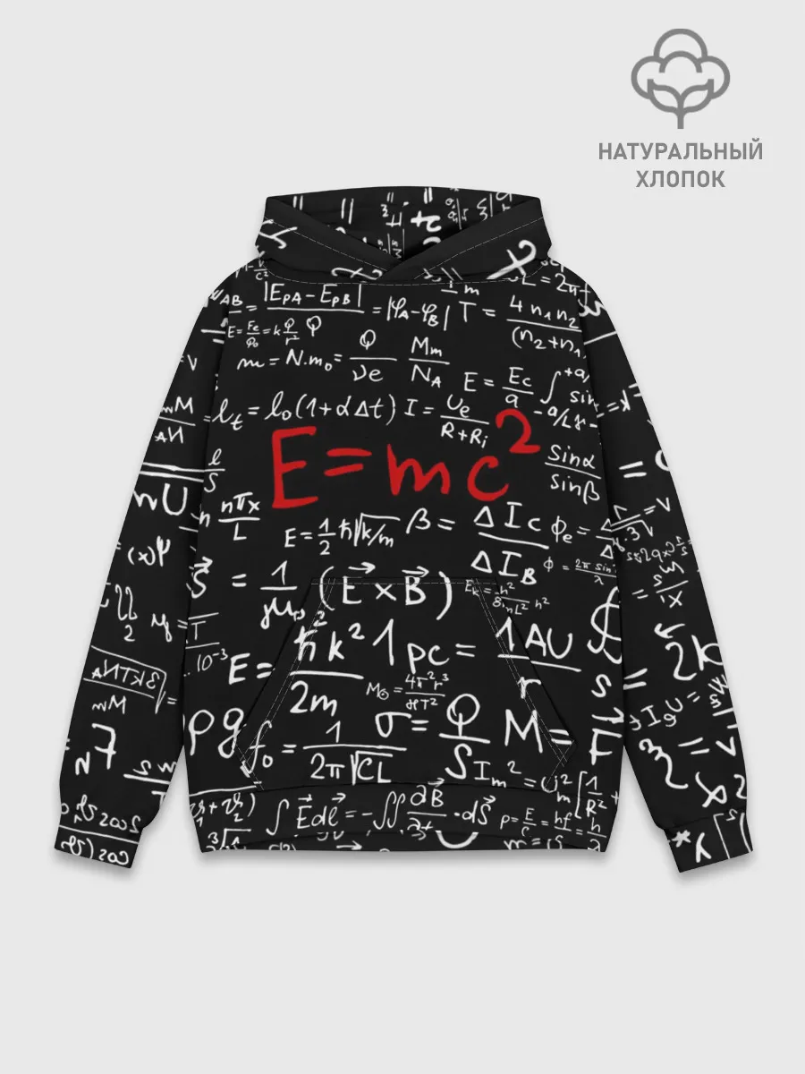Худи мужской база хлопок / Формулы E=mc2