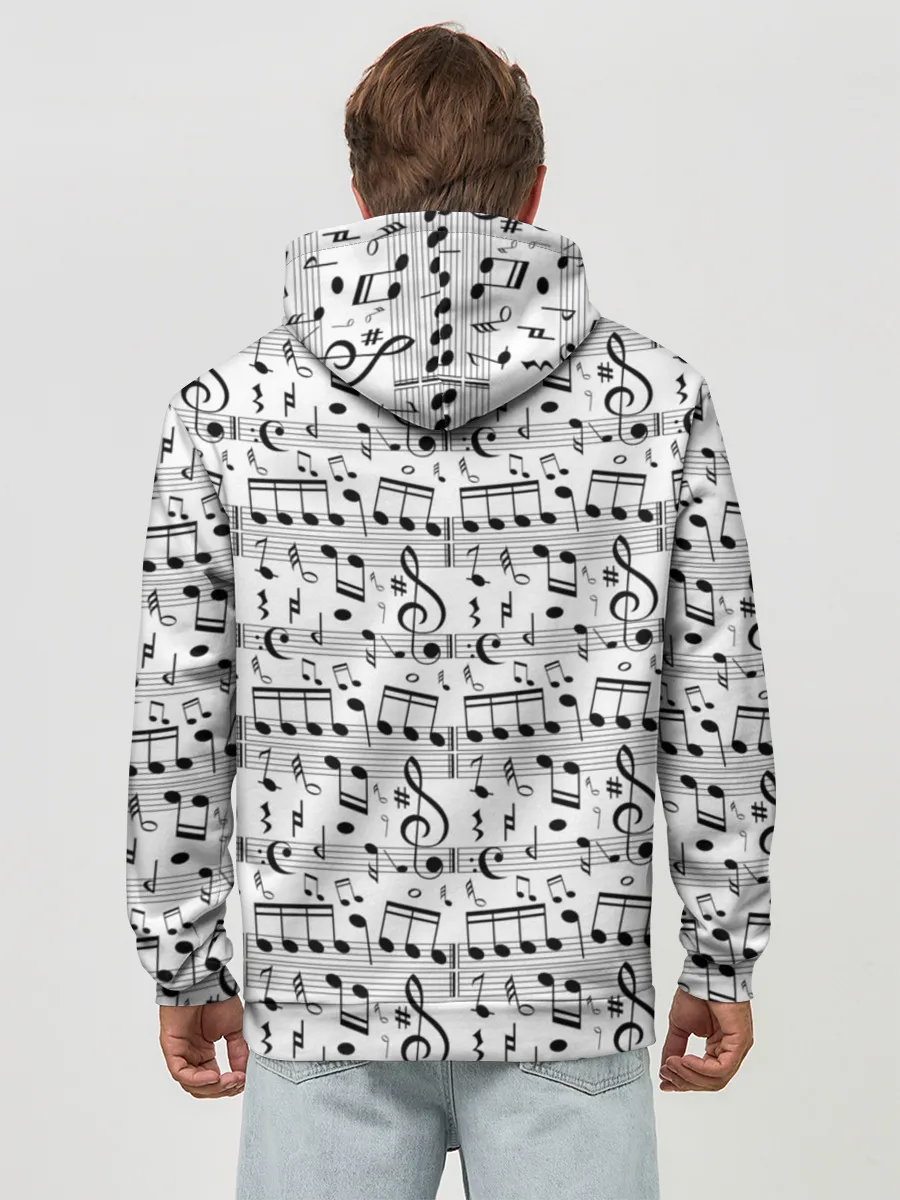 Худи мужской база хлопок / Нотный стан