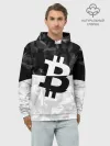 Худи мужской база хлопок / BITCOIN Black Collection