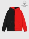 Худи мужской база хлопок / Red & Black