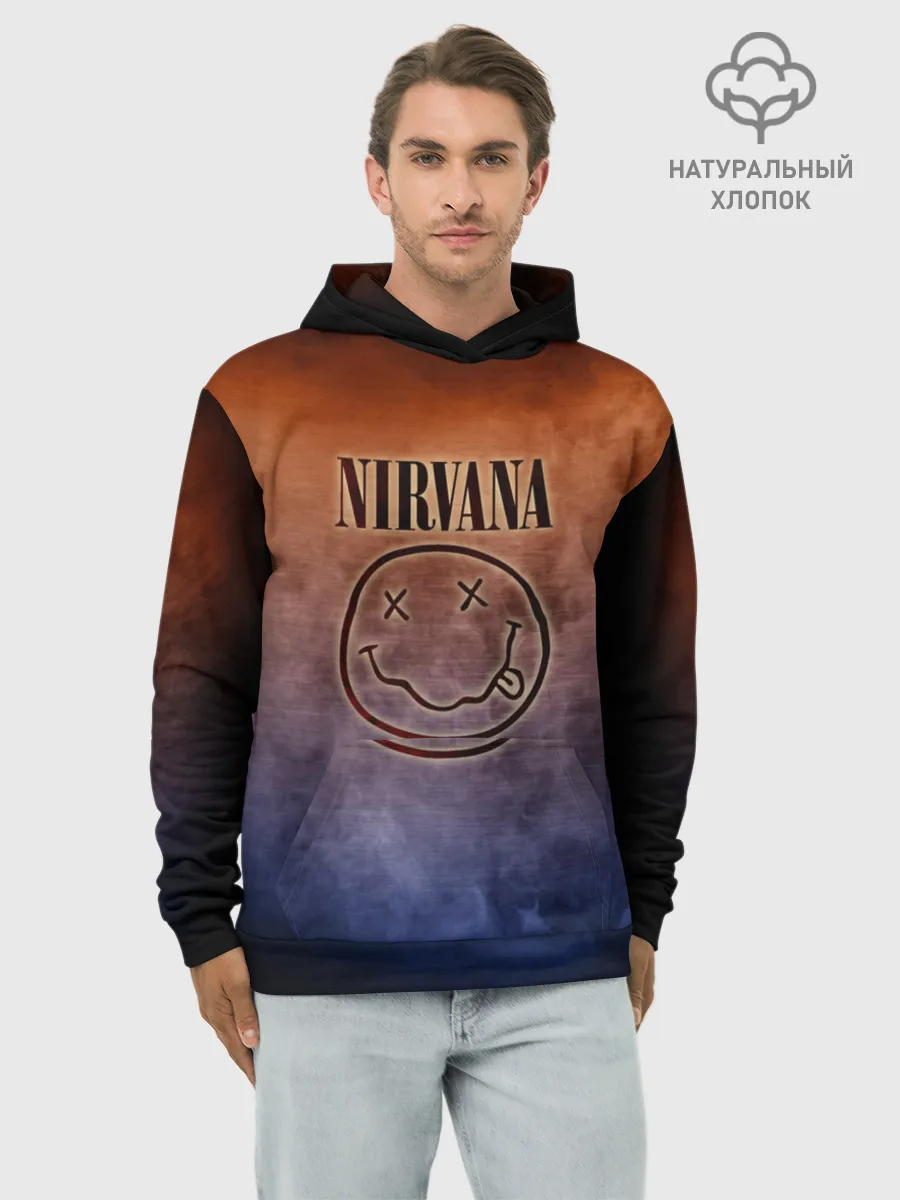 Худи мужской база хлопок / Nirvana