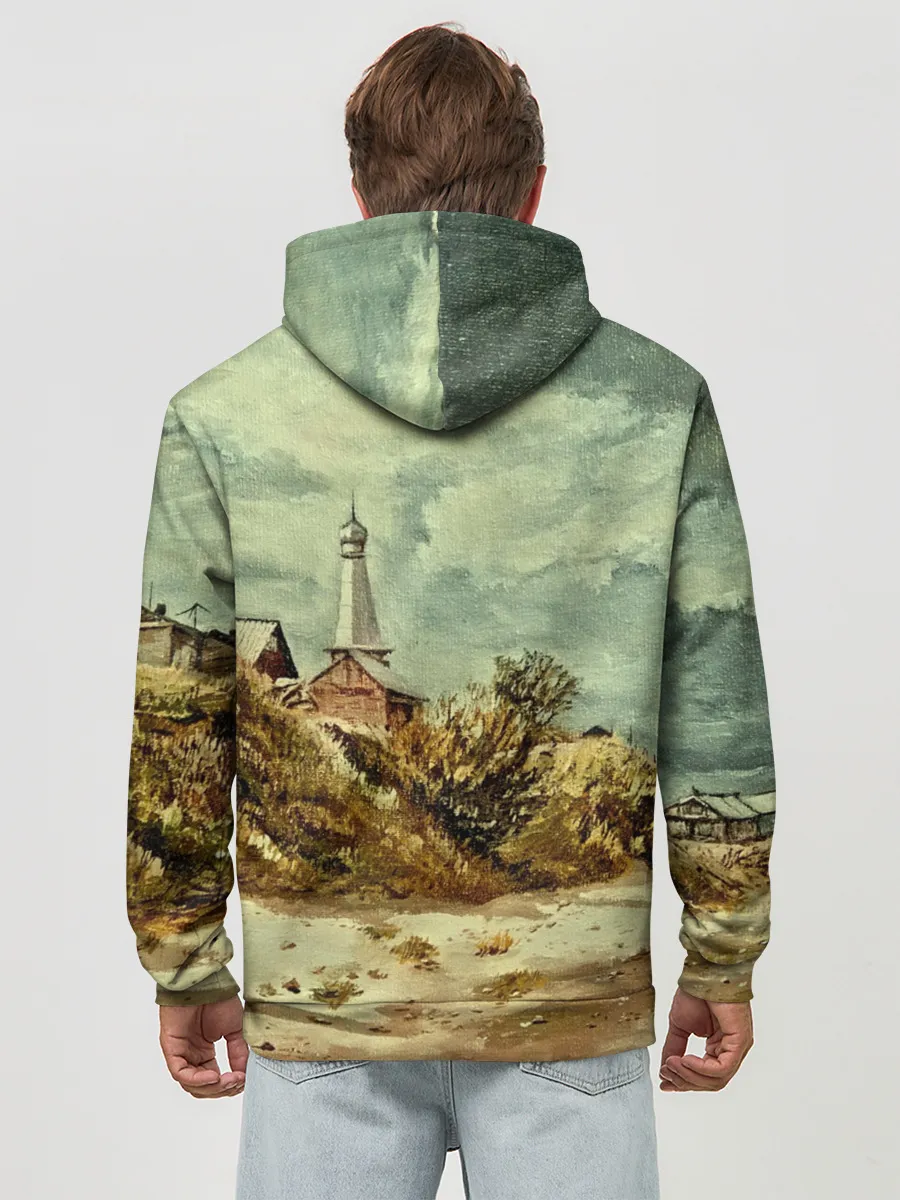Худи мужской база хлопок / Старинный город