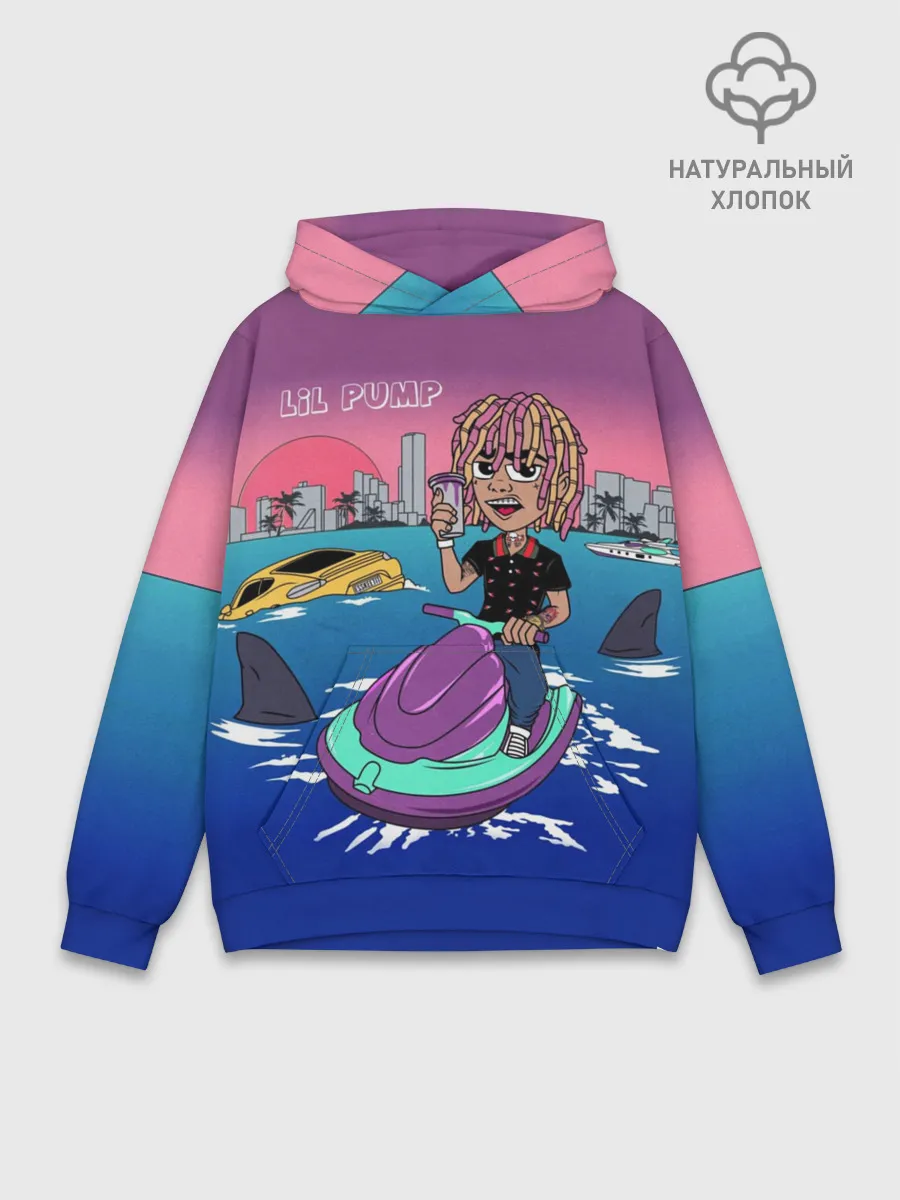 Худи мужской база хлопок / Lil Pump