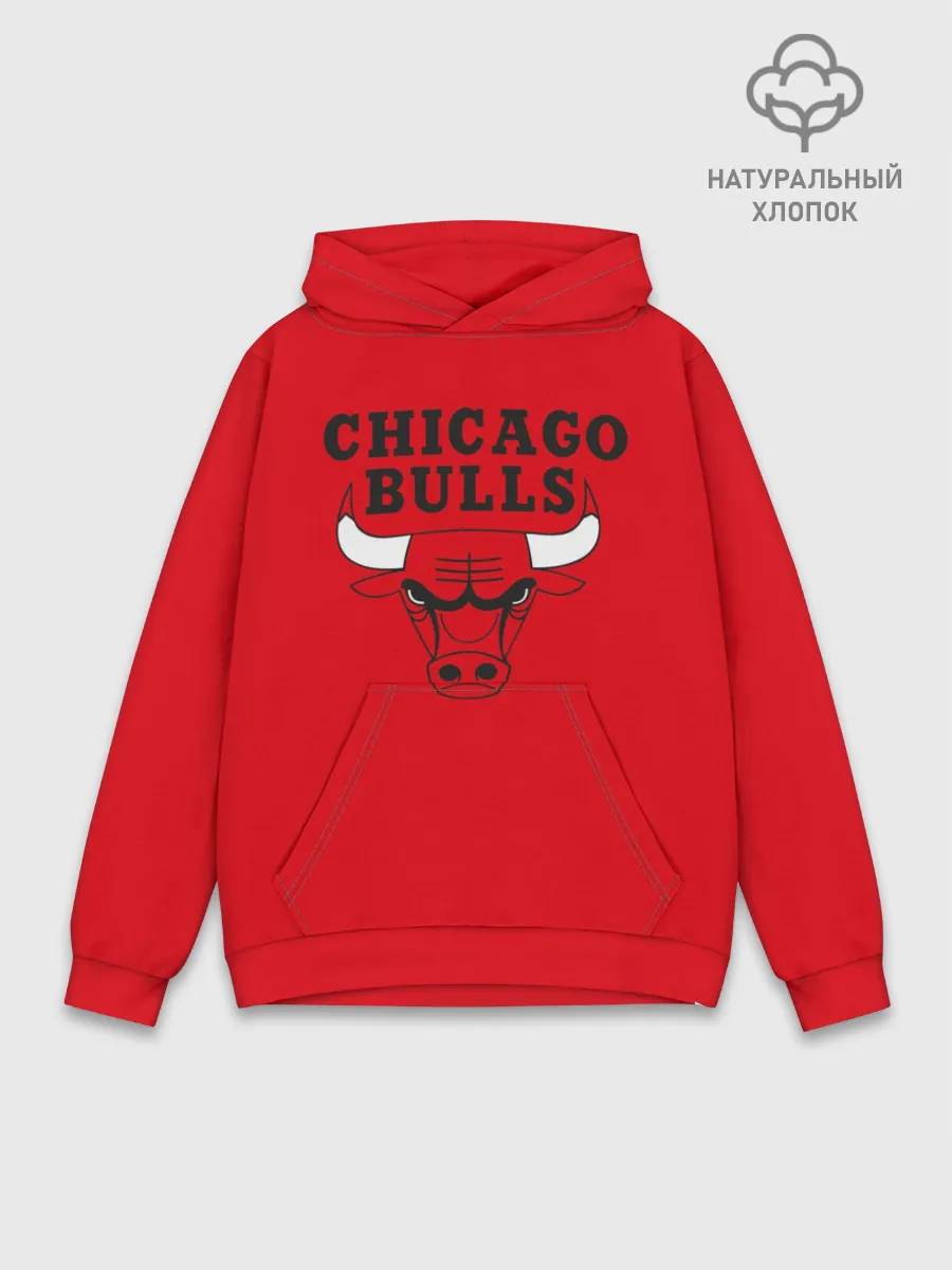 Худи мужской база хлопок / Chicago Bulls