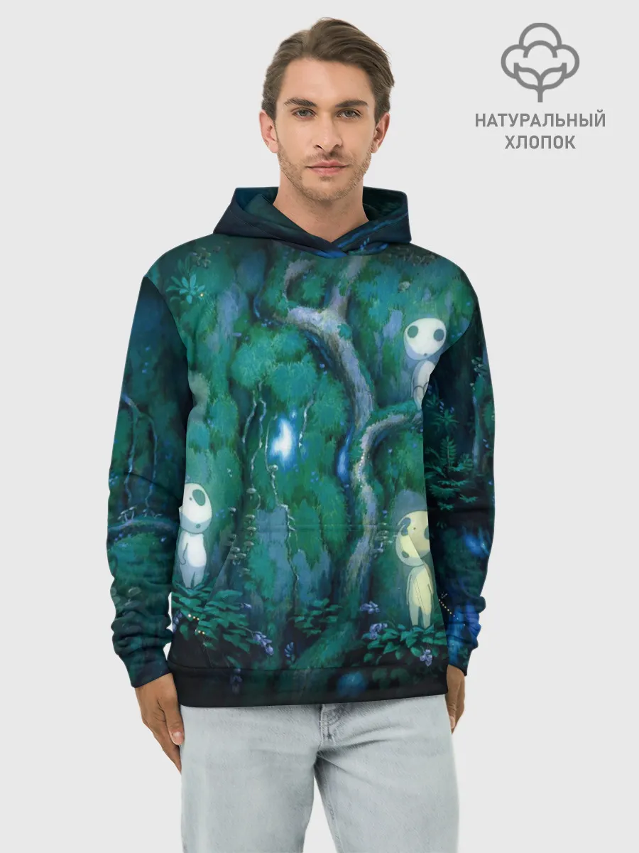 Худи мужской база хлопок / принцесса Мононоке_5
