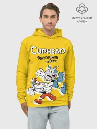 Худи мужской база хлопок / Cuphead