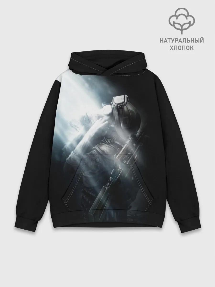Худи мужской база хлопок / Metro 2033