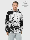 Худи мужской база хлопок / Черно-белые капли