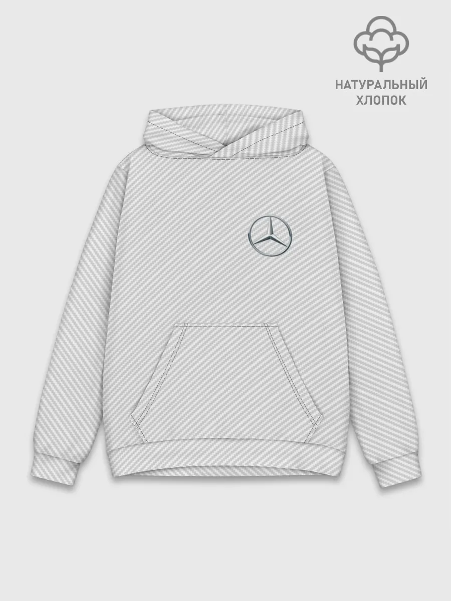 Худи мужской база хлопок / MERCEDES BENZ CARBON