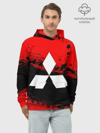 Худи мужской база хлопок / Mitsubishi sport