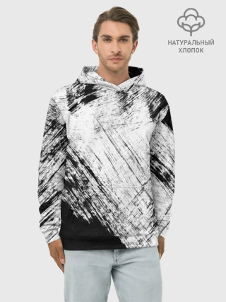 Худи мужской база хлопок / Штриховка