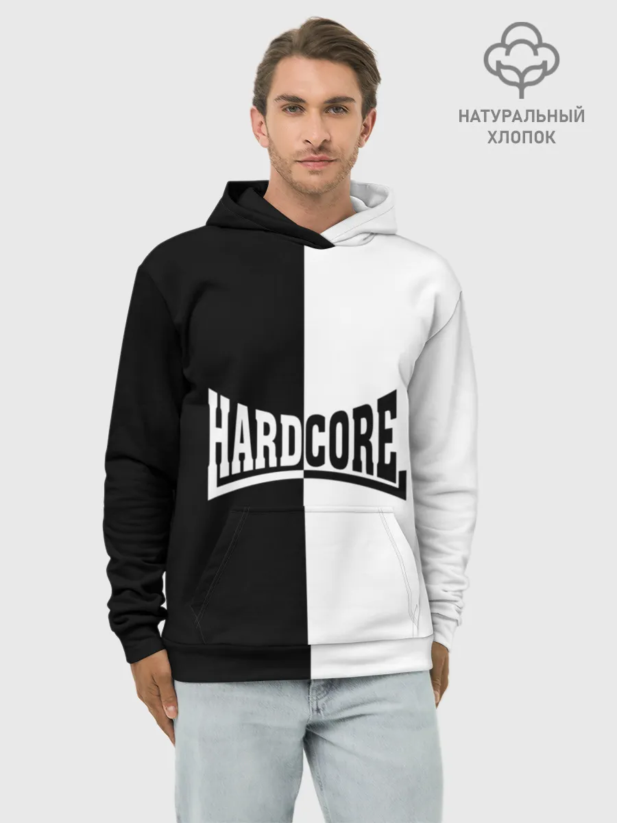 Худи мужской база хлопок / Hardcore