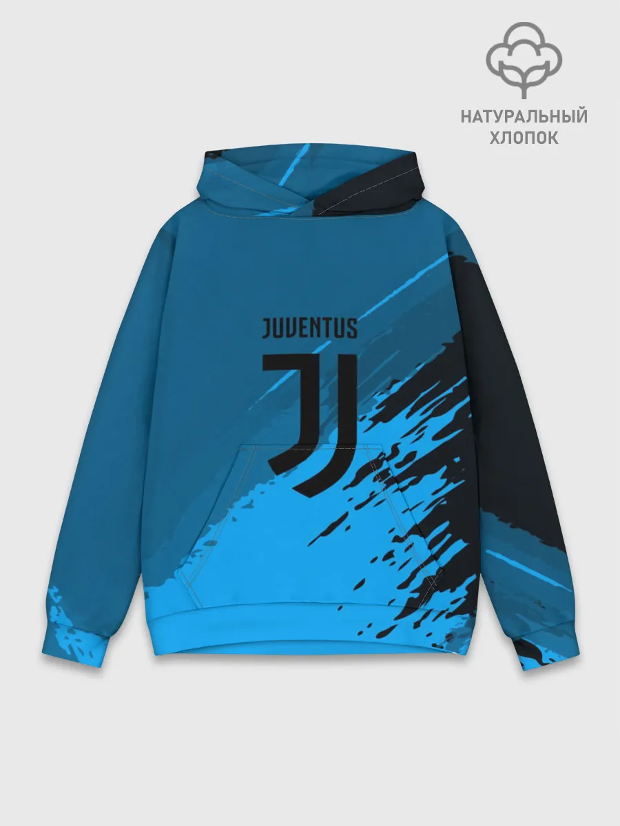 Худи мужской база хлопок / FC Juventus abstract style