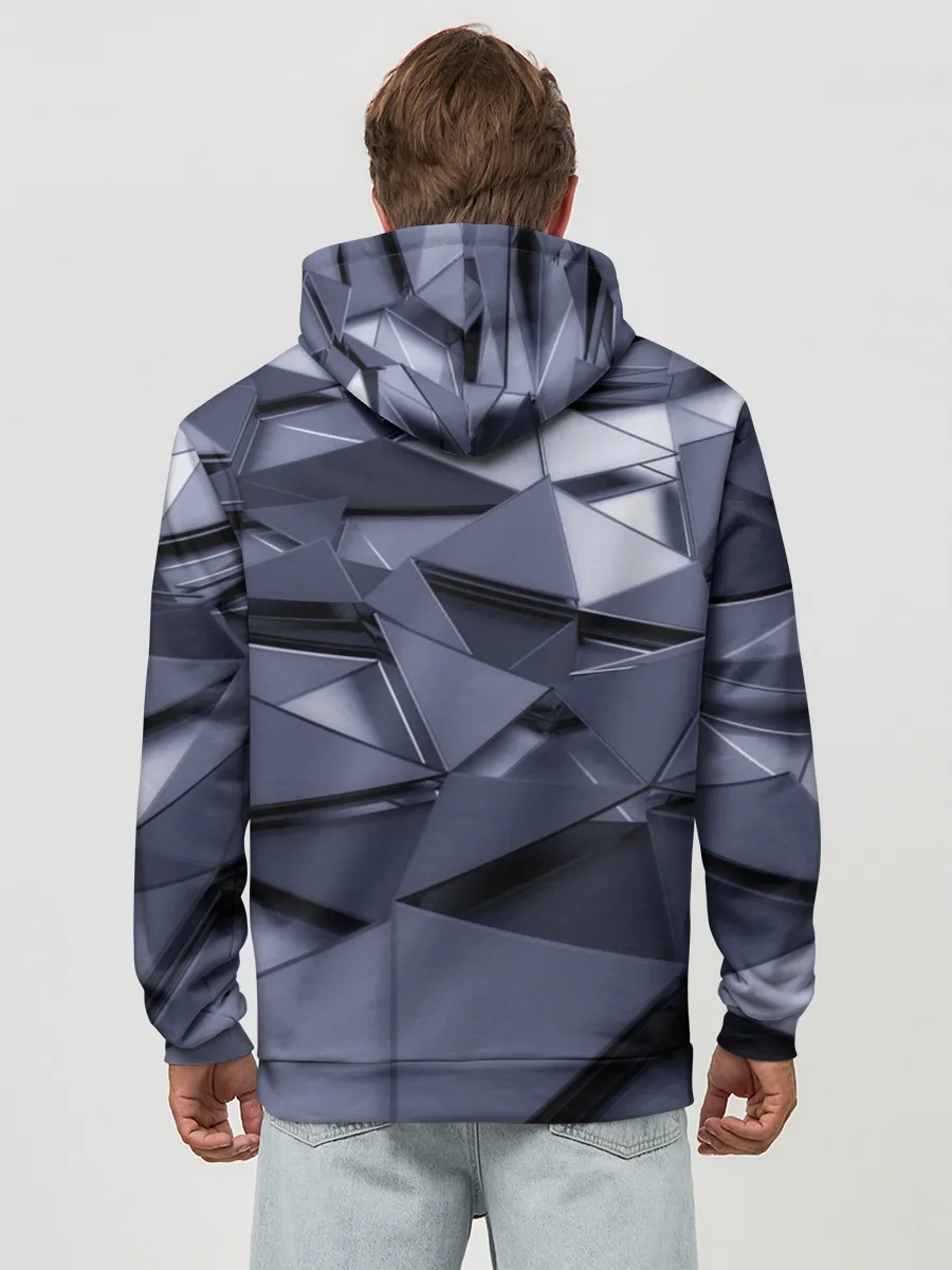 Худи мужской база хлопок / Metalic geometry