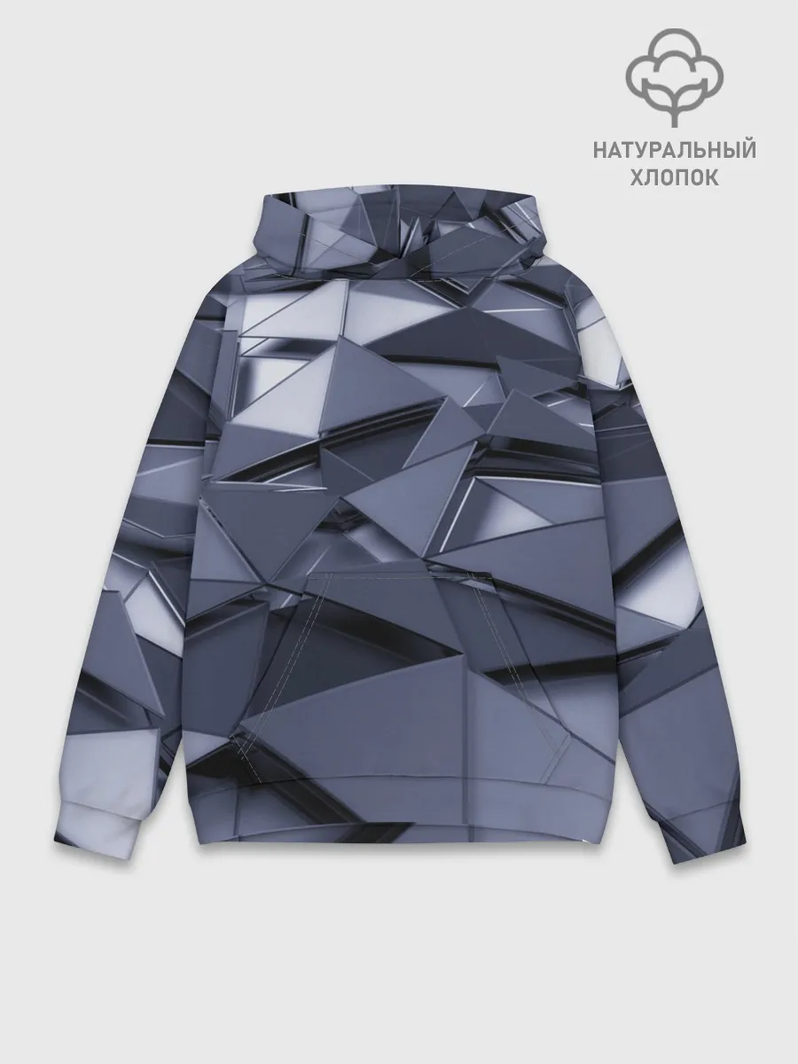 Худи мужской база хлопок / Metalic geometry
