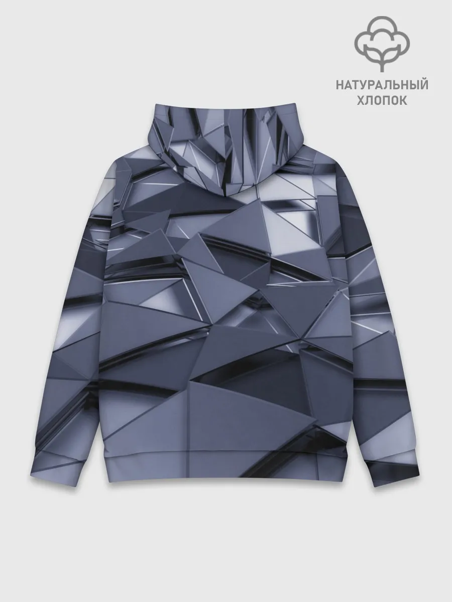 Худи мужской база хлопок / Metalic geometry
