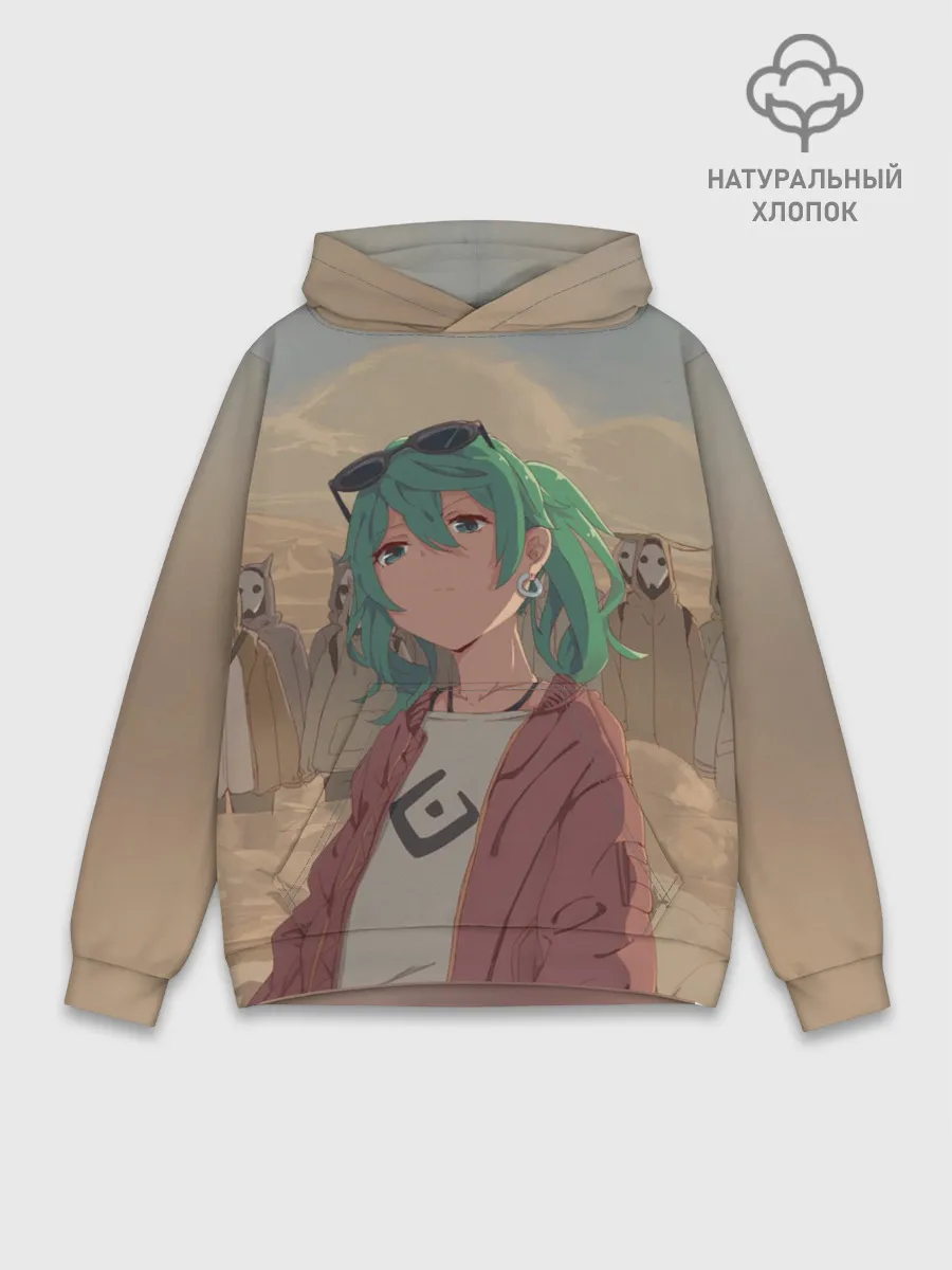 Худи мужской база хлопок / Мику Хатсуне. ВОКАЛОИД