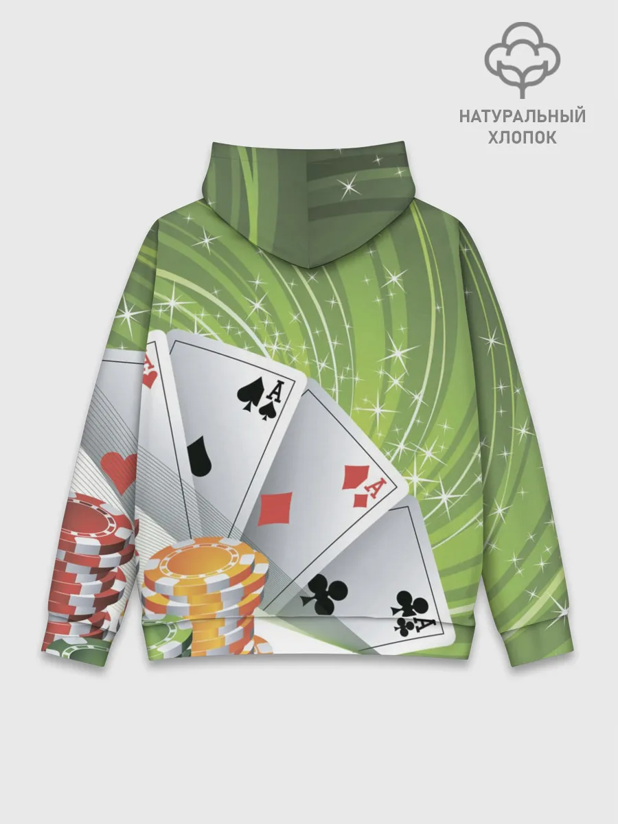 Худи мужской база хлопок / Покер Старс