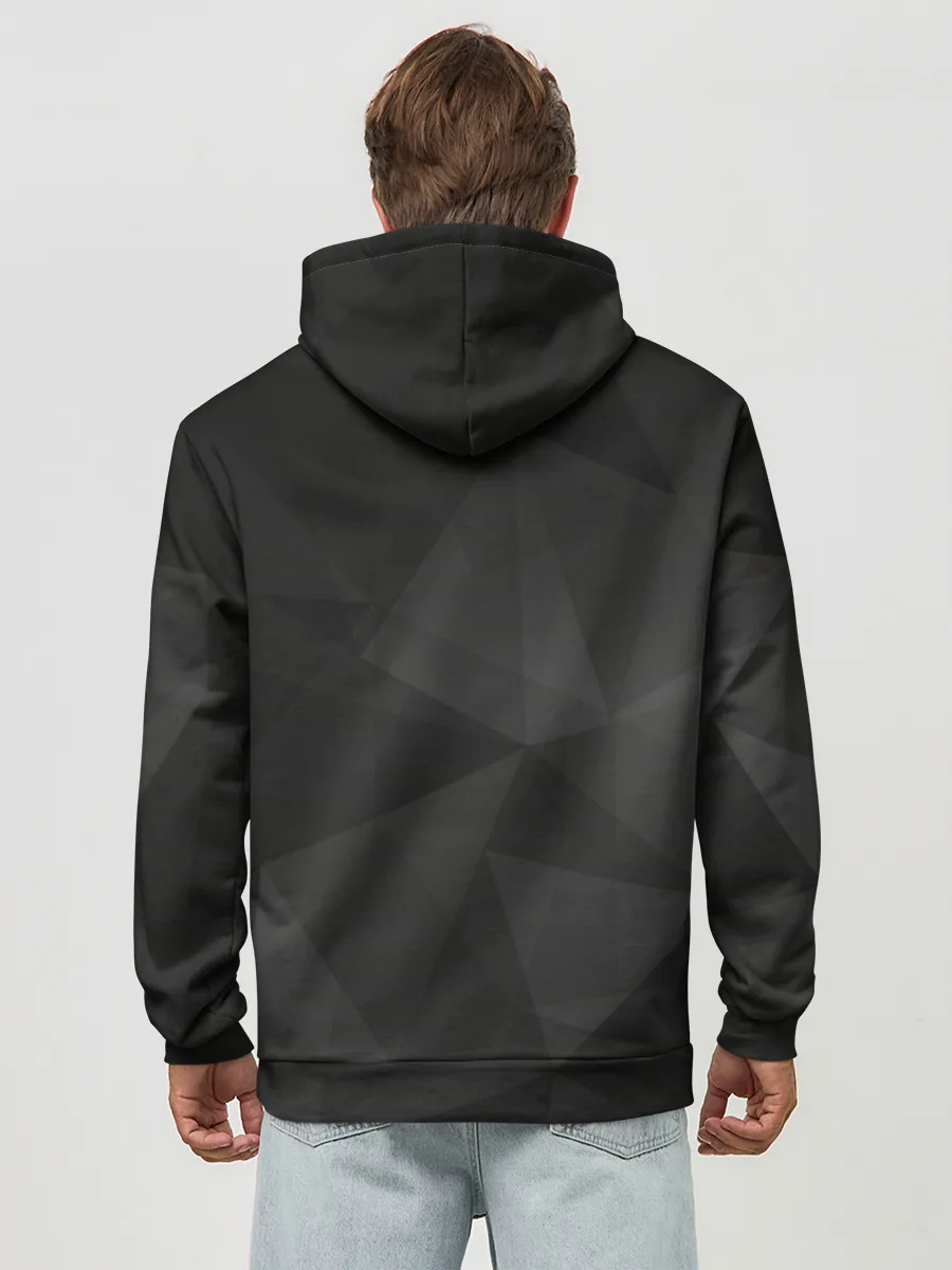 Худи мужской база хлопок / Fortnite Black Abstract