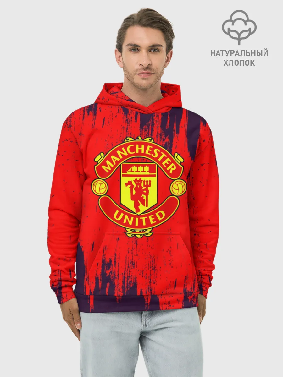 Худи мужской база хлопок / Манчестер Юнайтед