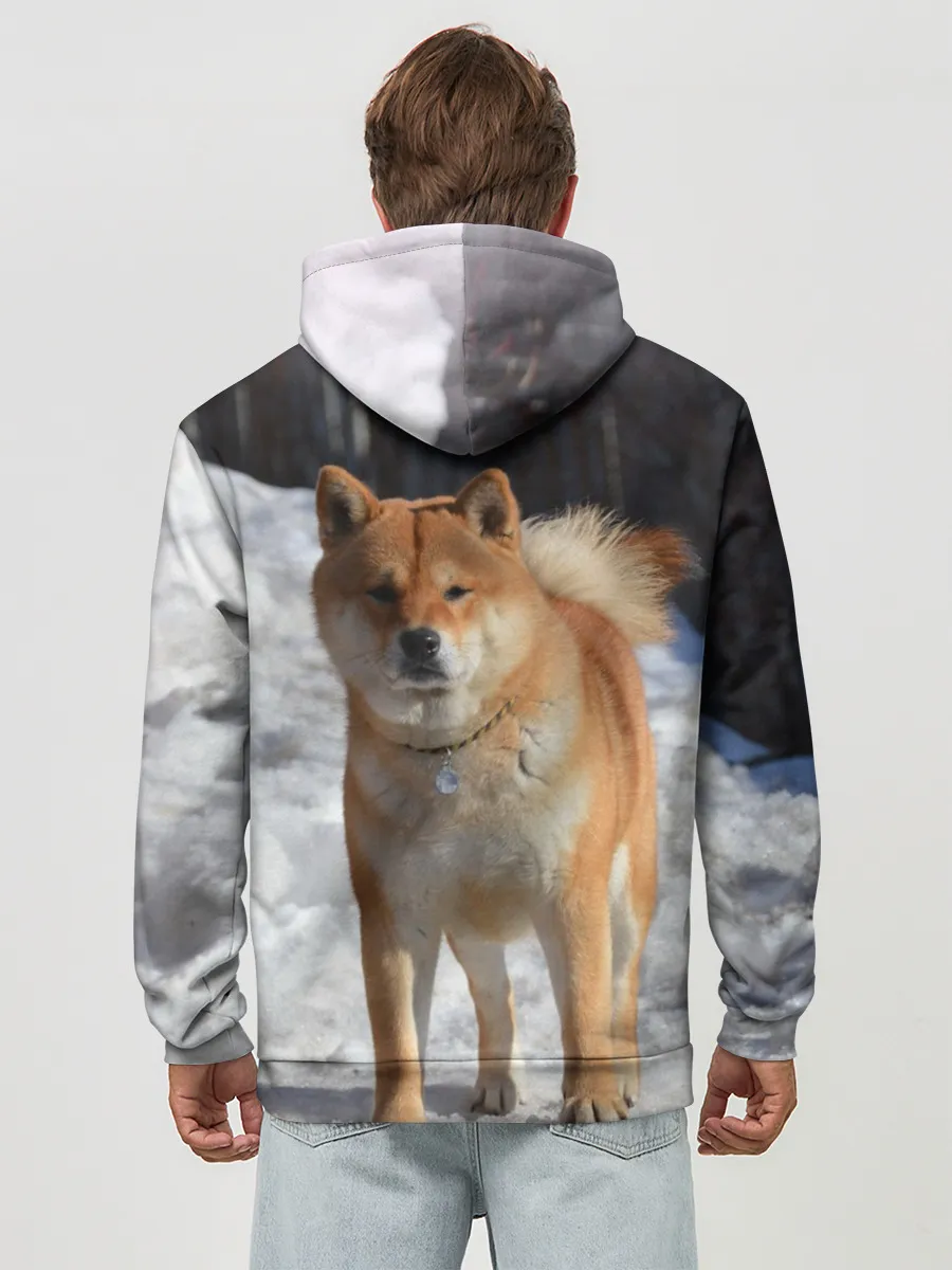 Худи мужской база хлопок / Акита-ину