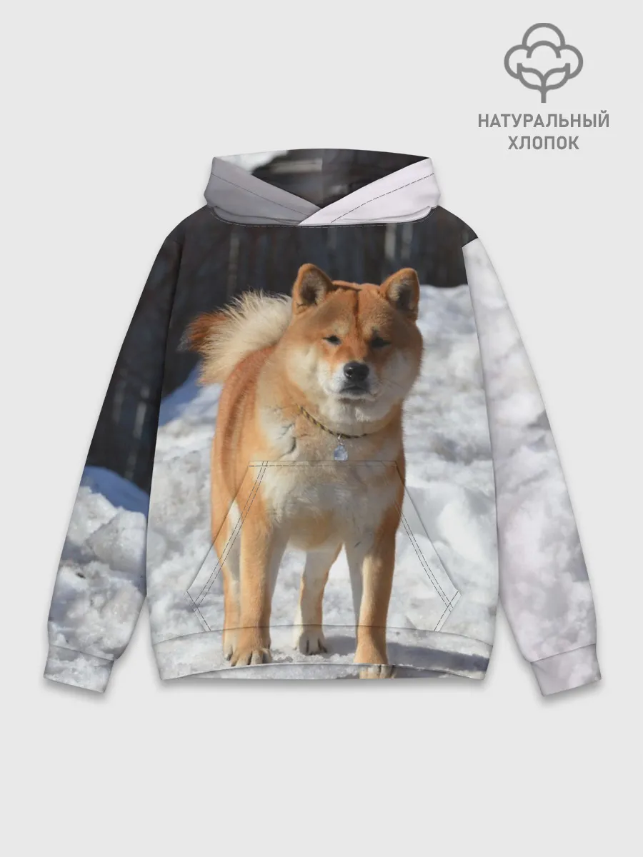 Худи мужской база хлопок / Акита-ину
