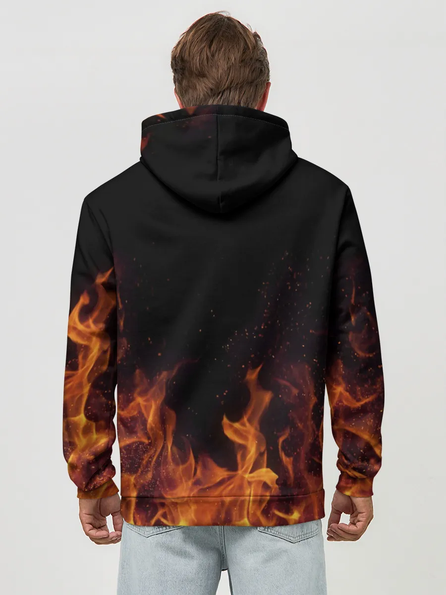 Худи мужской база хлопок / Илья огонь мужик