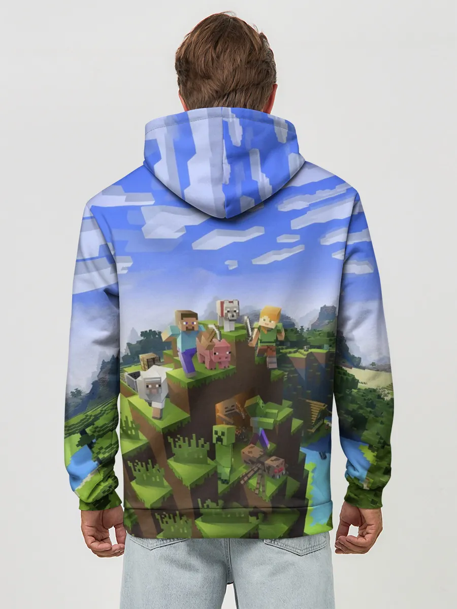 Худи мужской база хлопок / Валера - Minecraft.