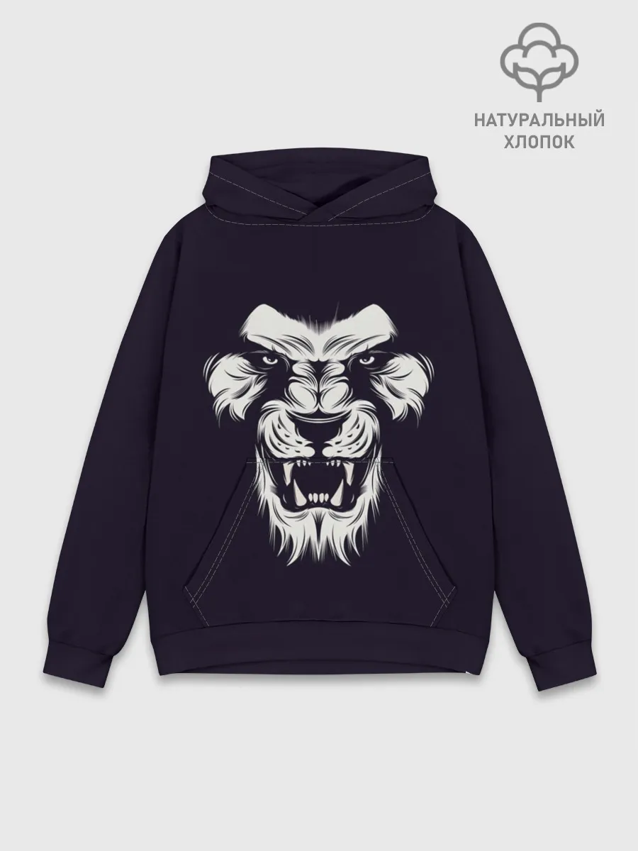 Худи мужской база хлопок / Лев