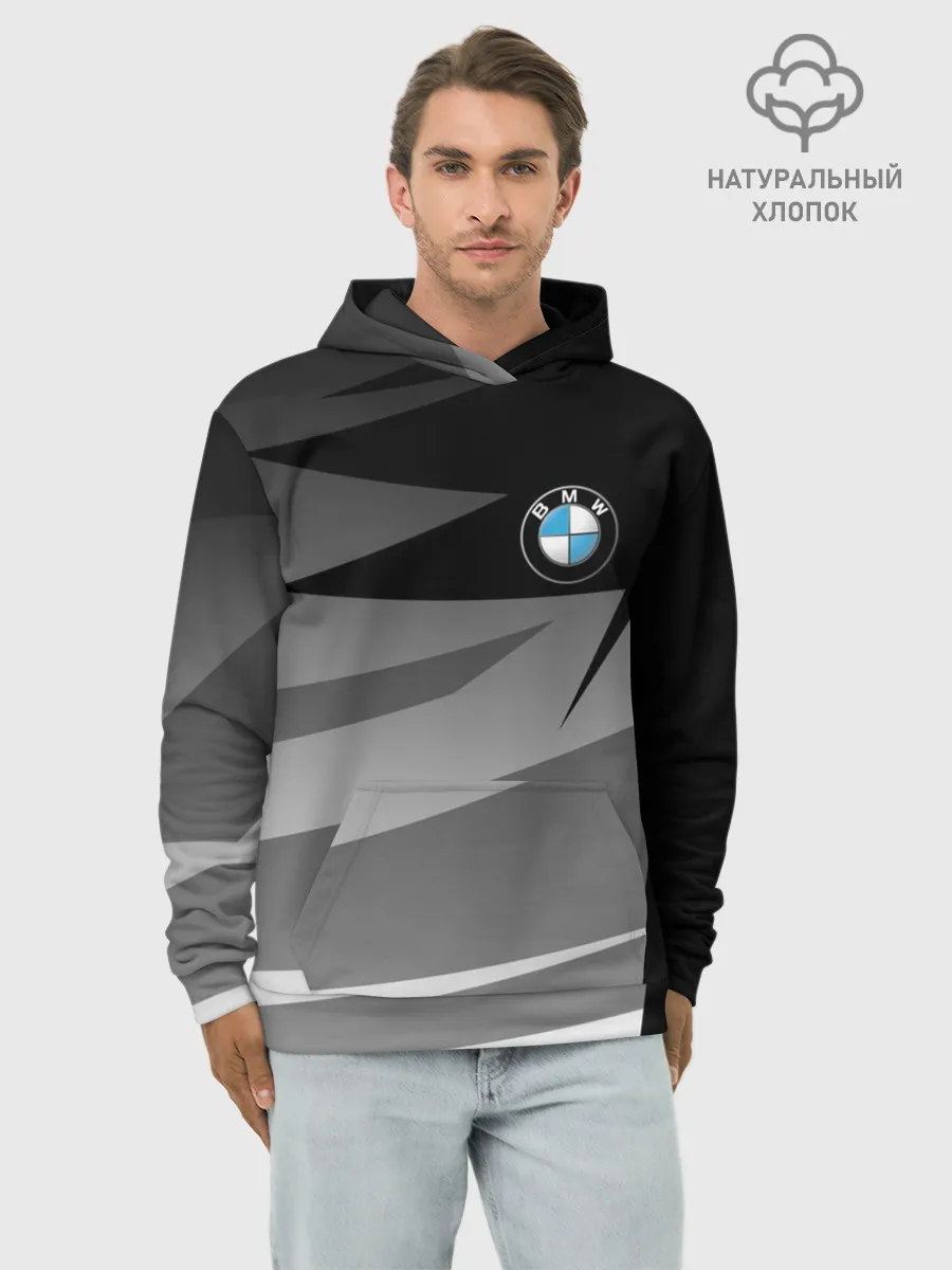 Худи мужской база хлопок / BMW GEOMETRY SPORT