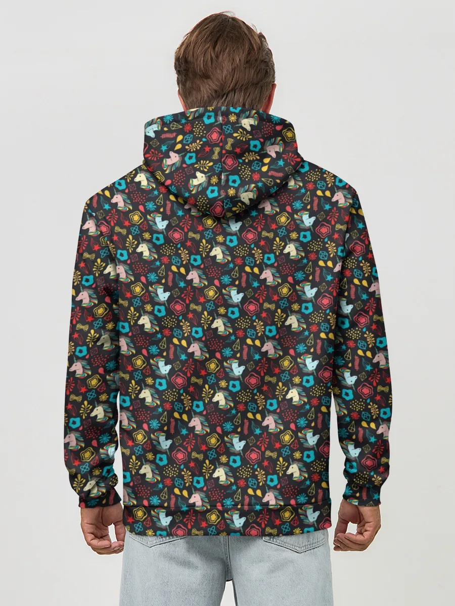 Худи мужской база хлопок / Unicorns