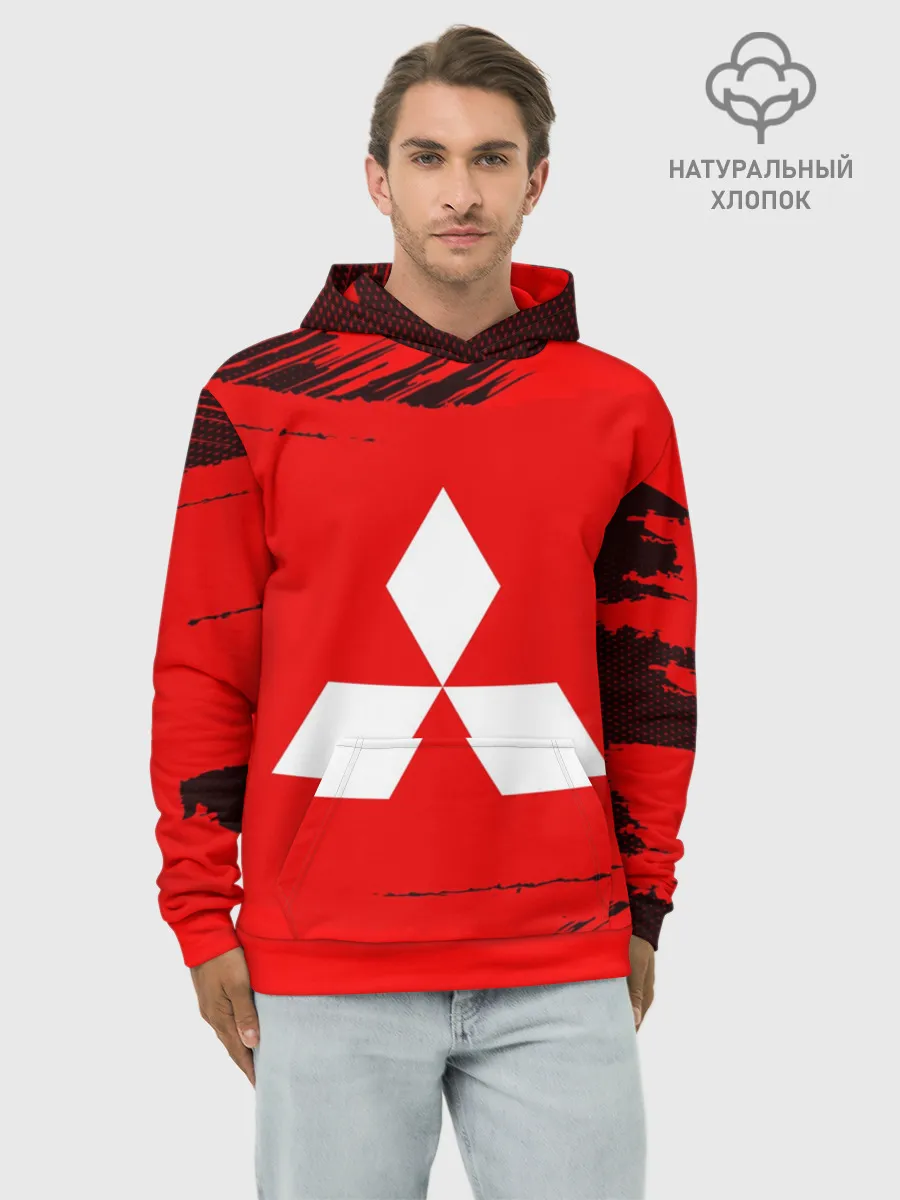 Худи мужской база хлопок / Mitsubishi SPORT