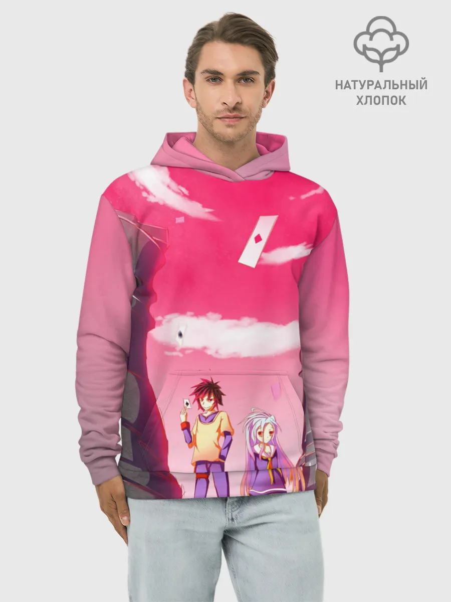 Худи мужской база хлопок / Шахматы аниме