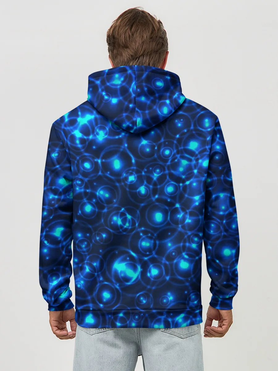 Худи мужской база хлопок / Пузырчатый абстракт