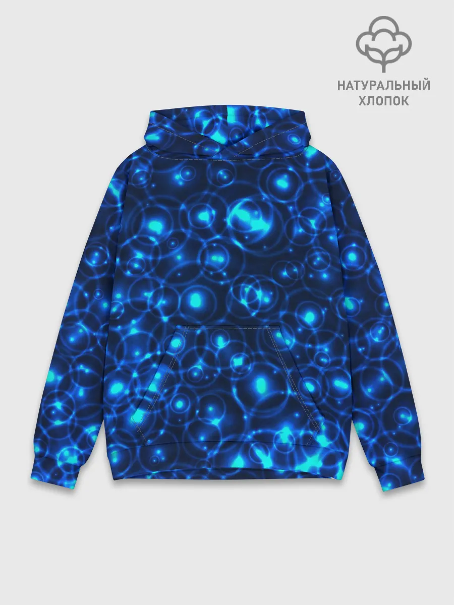 Худи мужской база хлопок / Пузырчатый абстракт
