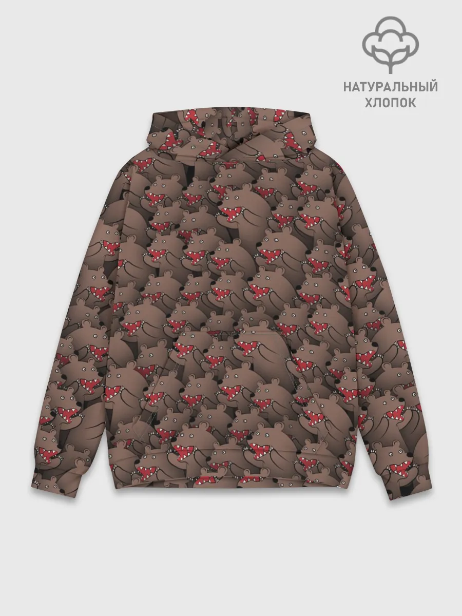 Худи мужской база хлопок / Медведи мемы