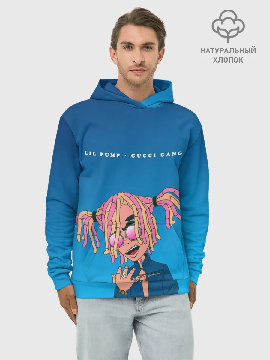 Худи мужской база хлопок / Lil Pump Gucci Gang