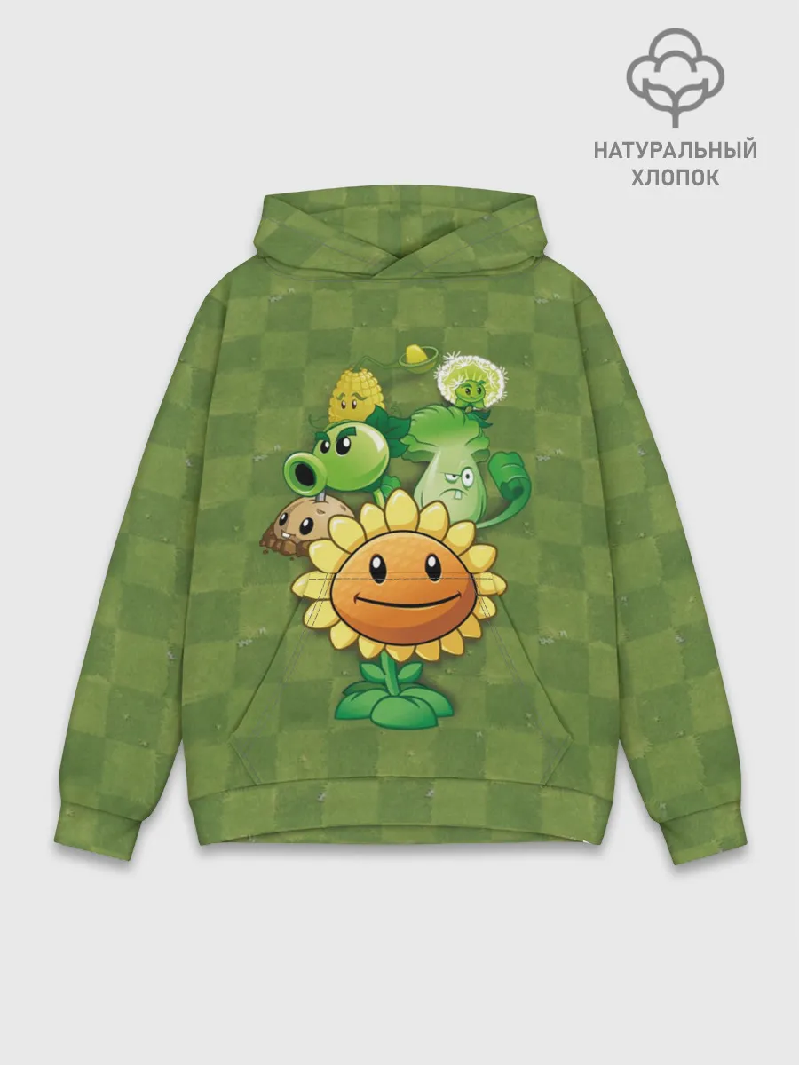 Худи мужской база хлопок / Plants vs Zombies