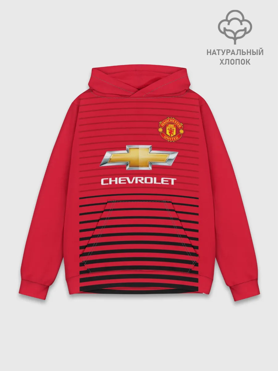 Худи мужской база хлопок / Man United Форма Home 18/19