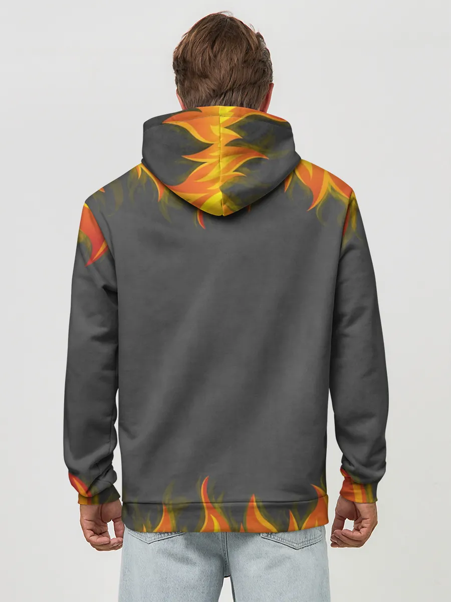 Худи мужской база хлопок / Вызывайте пожарных, я огонь!