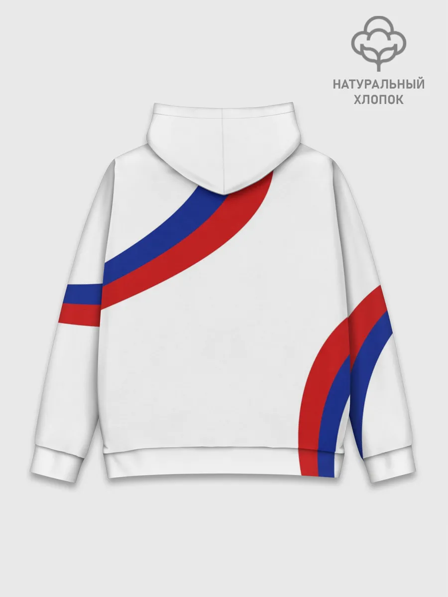 Худи мужской база хлопок / Россия Триколор