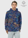 Худи мужской база хлопок / Необычные узоры