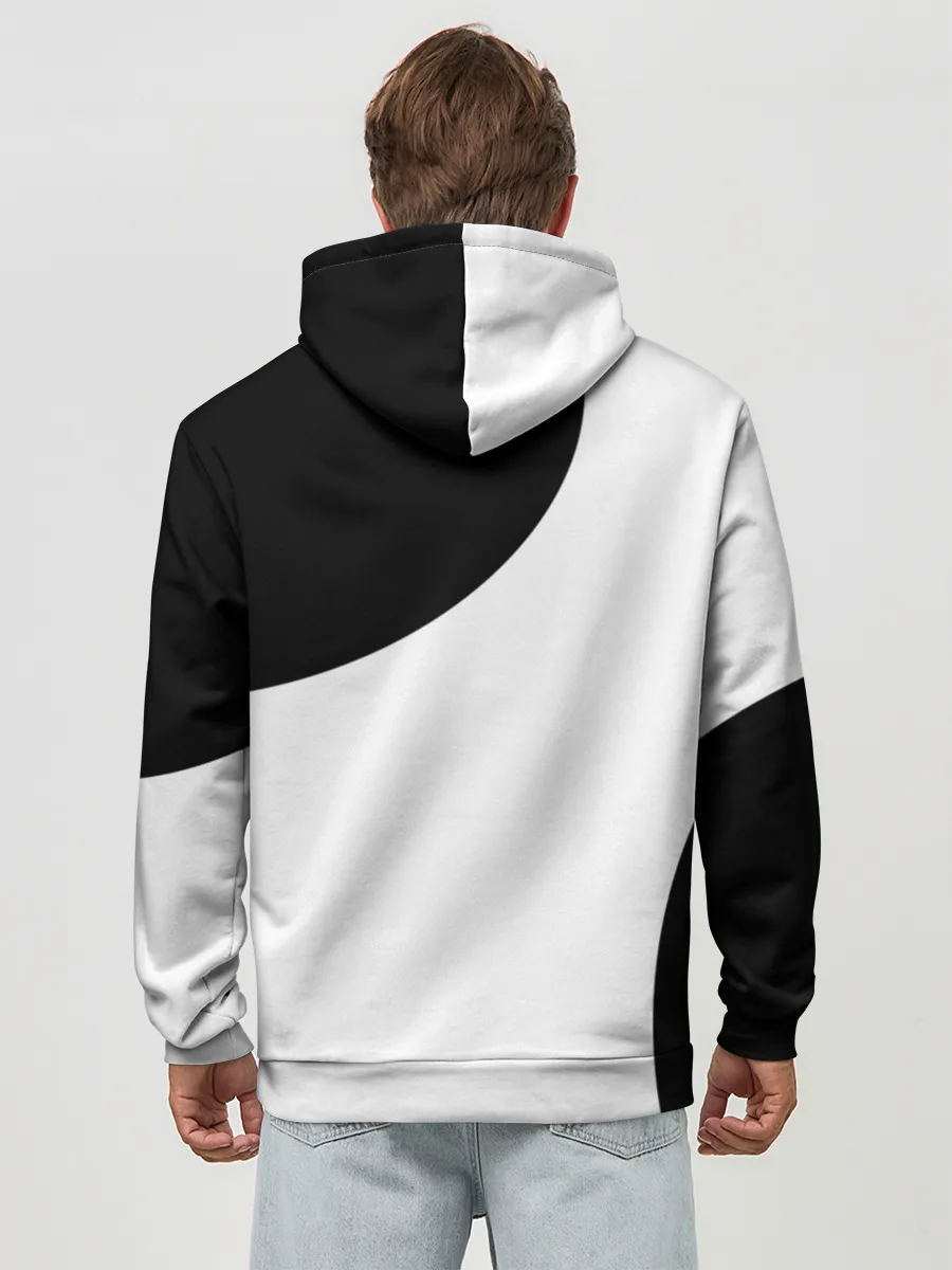 Худи мужской база хлопок / Россия Black&White