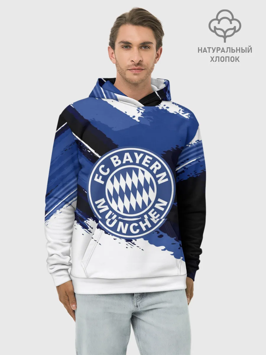Худи мужской база хлопок / BAYERN MUNCHEN SPORT STYLE