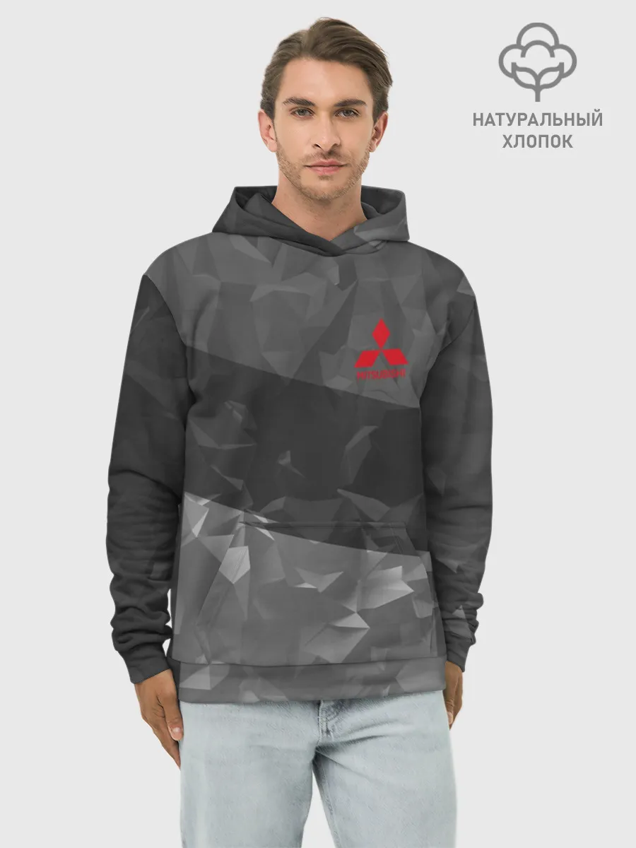 Худи мужской база хлопок / MITSUBISHI SPORT