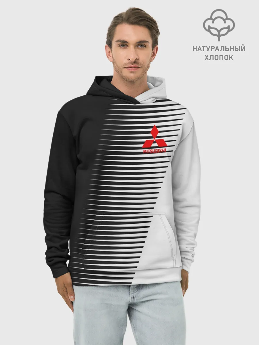 Худи мужской база хлопок / MITSUBISHI SPORT