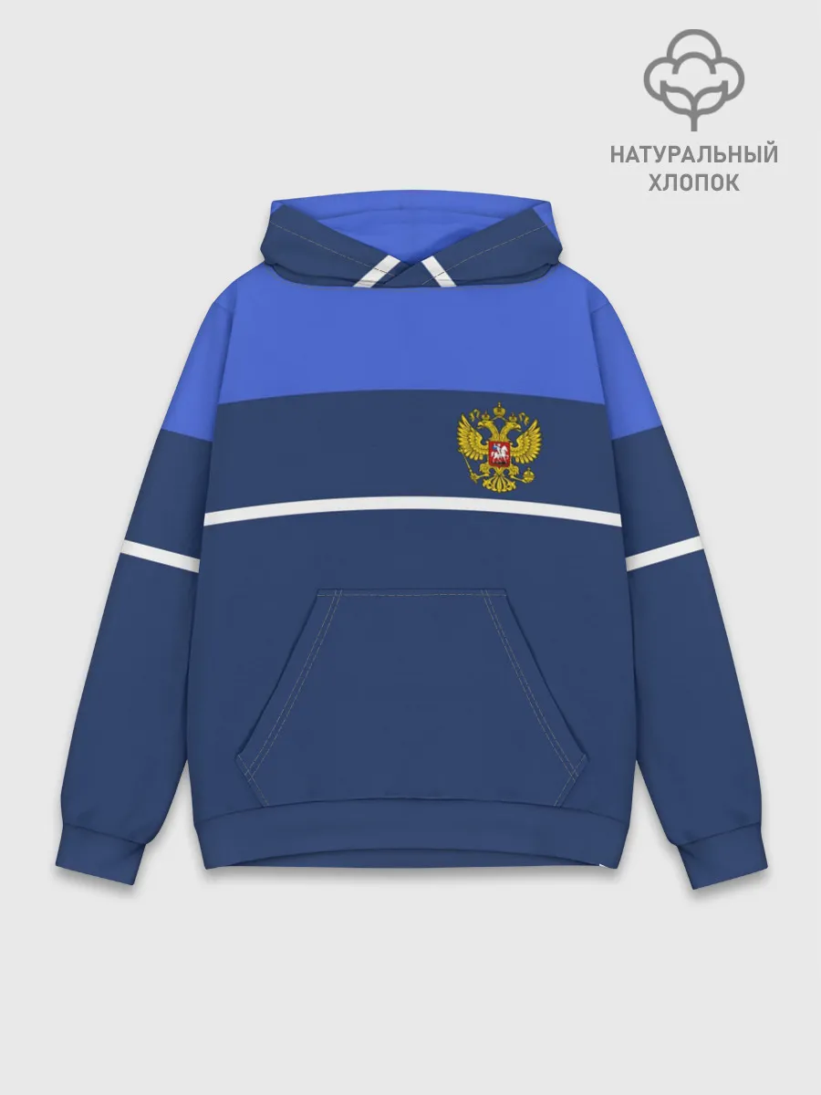 Худи мужской база хлопок / Герб России