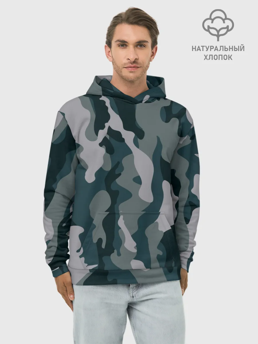 Худи мужской база хлопок / камуфляж