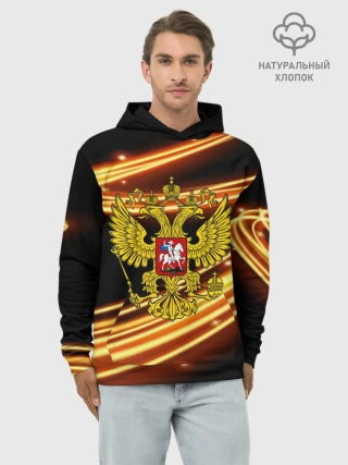 Худи мужской база хлопок / Russia collection