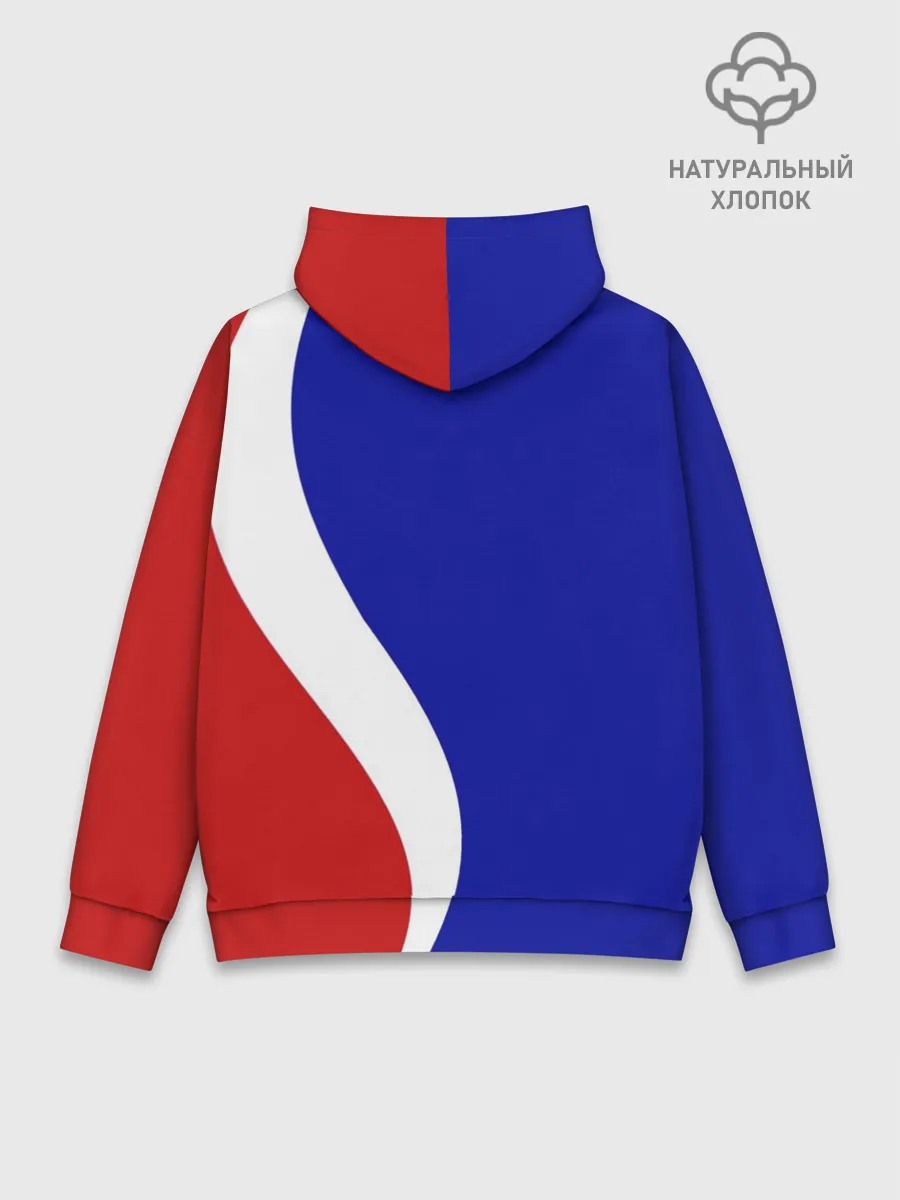 Худи мужской база хлопок / Герб РФ Триколор